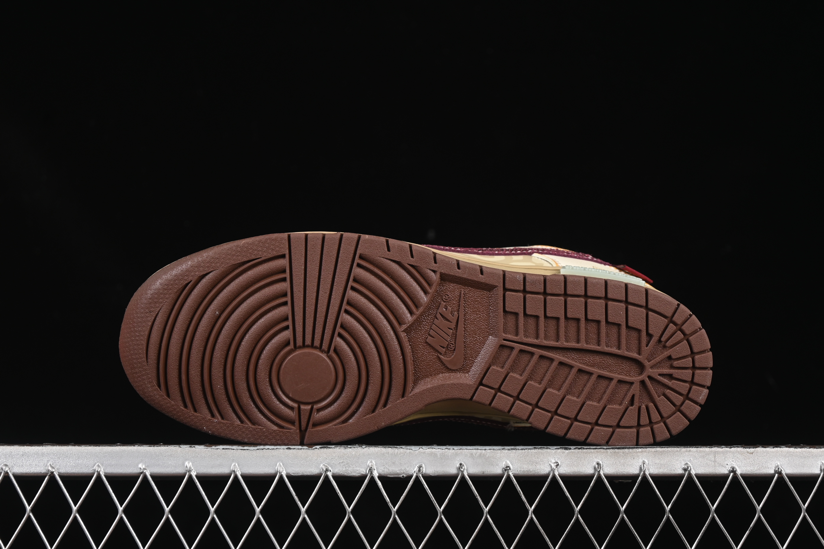 Nike Dunk Low Retro Casual Sneakers in Brown and Sail with Panda Mischief CNY Snake Year Design - DD1503-124