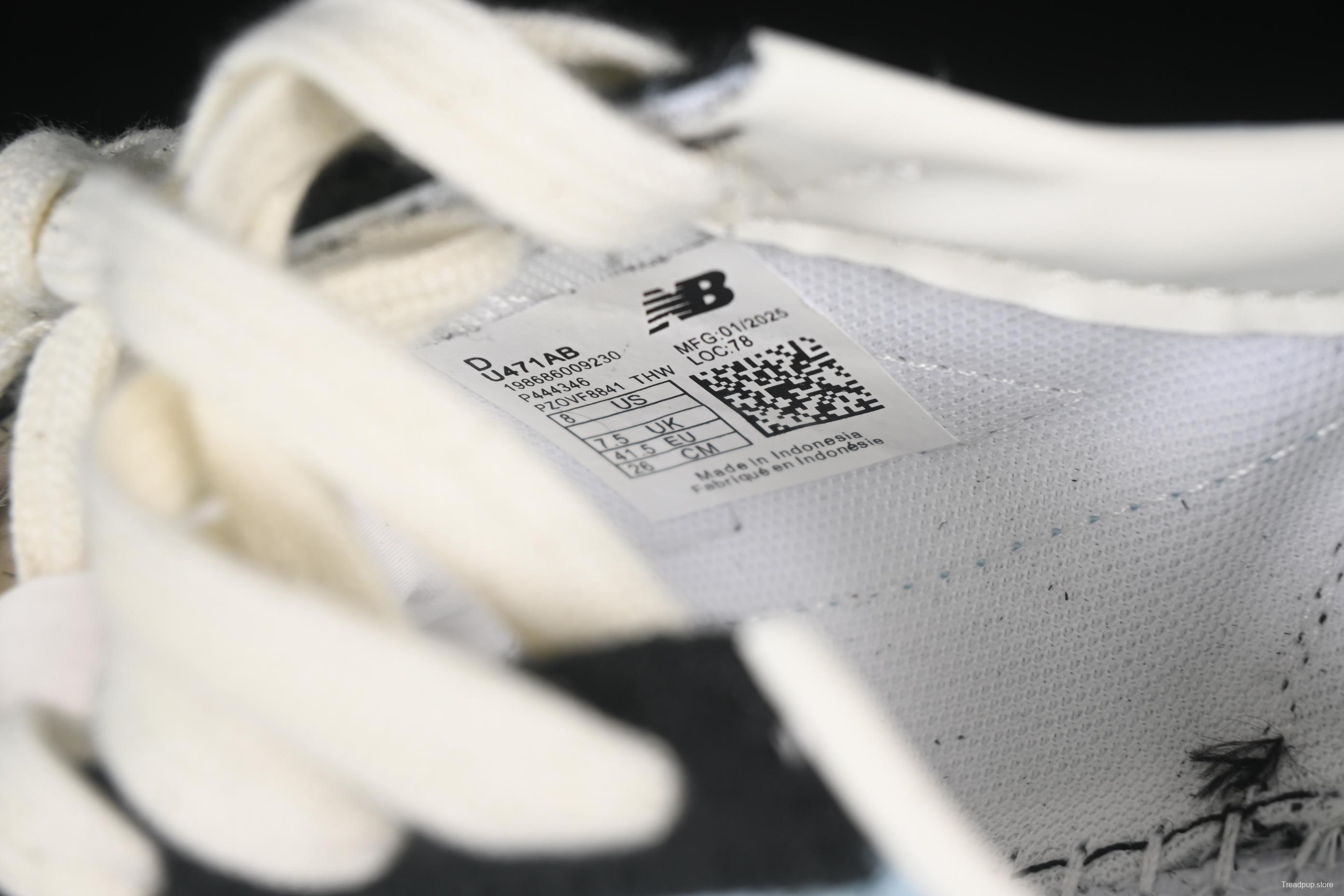 New Balance NB471 Series Fabric and Leather Casual Lifestyle Shoes - U471AB