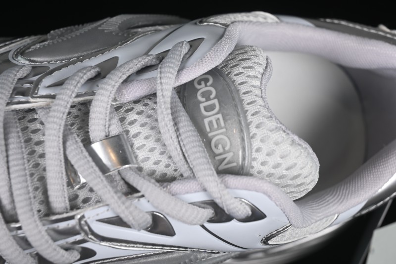 GG-CC Chunky Low Casual Fashion Sneakers with Thick Sole and Height Increasing Design - 2607 Silver