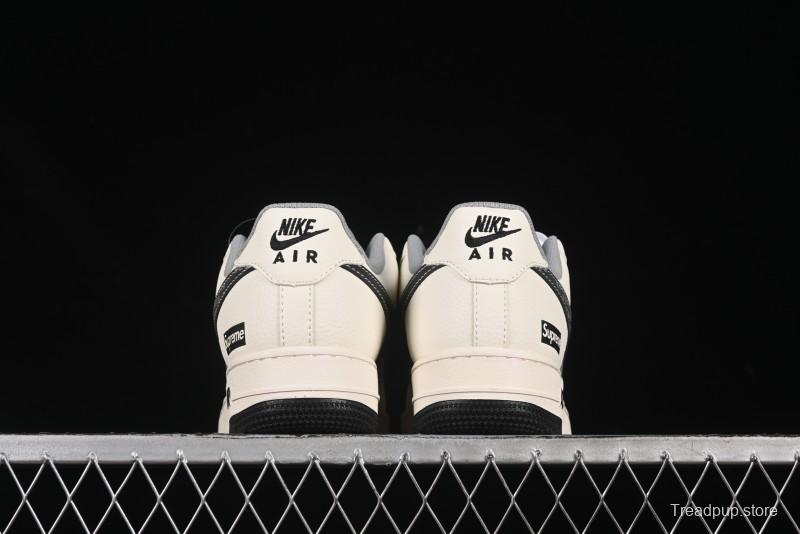 Nike Air Force 1 '07 Low Supreme Collaboration Beige Gray Building Blocks Casual Sneakers - XS1958-568