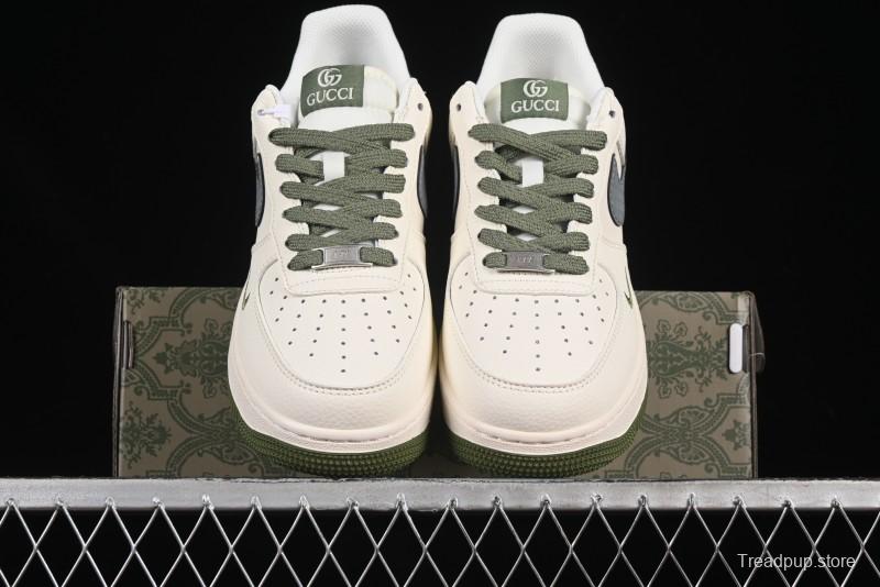 Nike Air Force 1'07 Low Gucci Collaboration Green Grey Pattern Casual Sneakers - XS1958-563