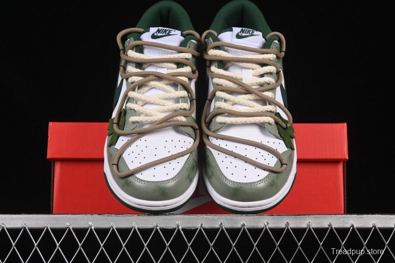 Nike Dunk Low Butterfly Bamboo Forest Green Low-Top Casual Sneakers - DD1391-101