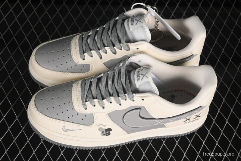 Nike Air Force 1'07 Low Kaws Collaboration Beige Grey Casual Sneakers - KK1988-078