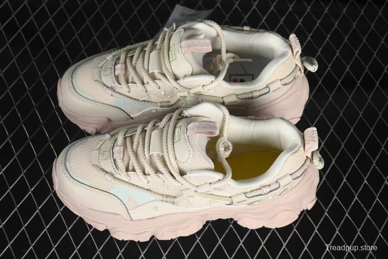 Fila Heritage Fluid Cat Paw 5.0 Vintage Dad Shoes with Lace-Up Design - F12W432101FAP