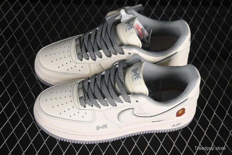 Nike Air Force 1 '07 Low BAPE Collaboration Beige Starry Sky Casual Sneakers - HH7518-065