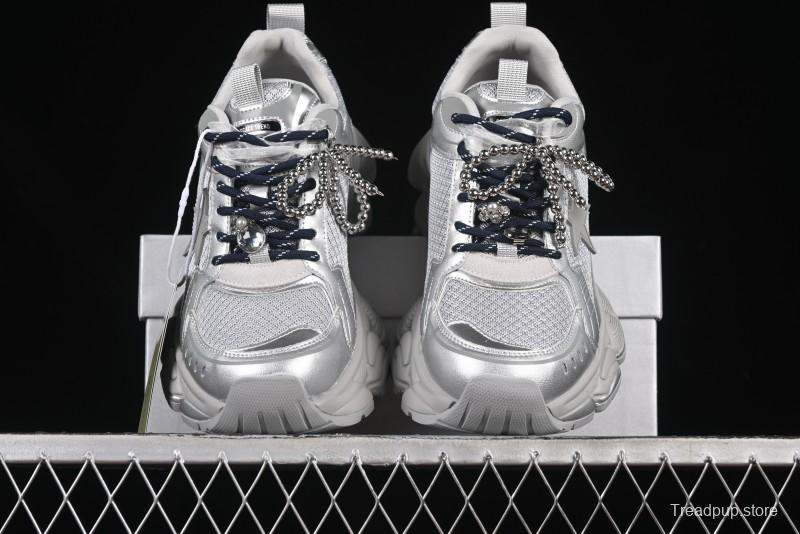 GG-CC Star Same Style Lace-up Hollow Out Dad Shoes with 5cm Height Increase - G25X269