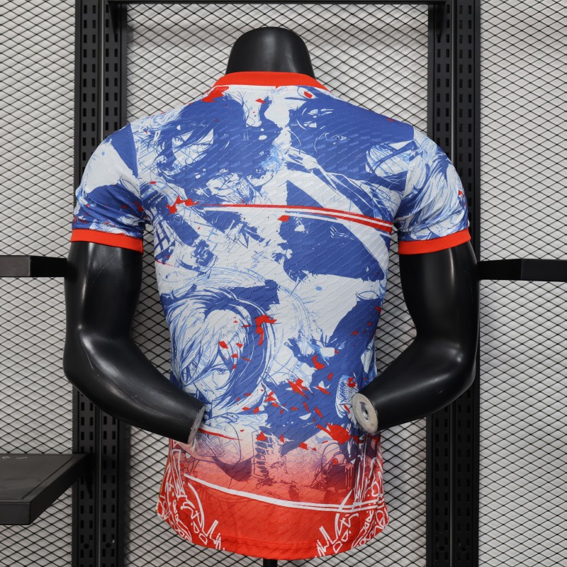 Player Version Japan National Team Special Edition Attack on Titan Mikasa Ackerman Anime Collaboration Jersey