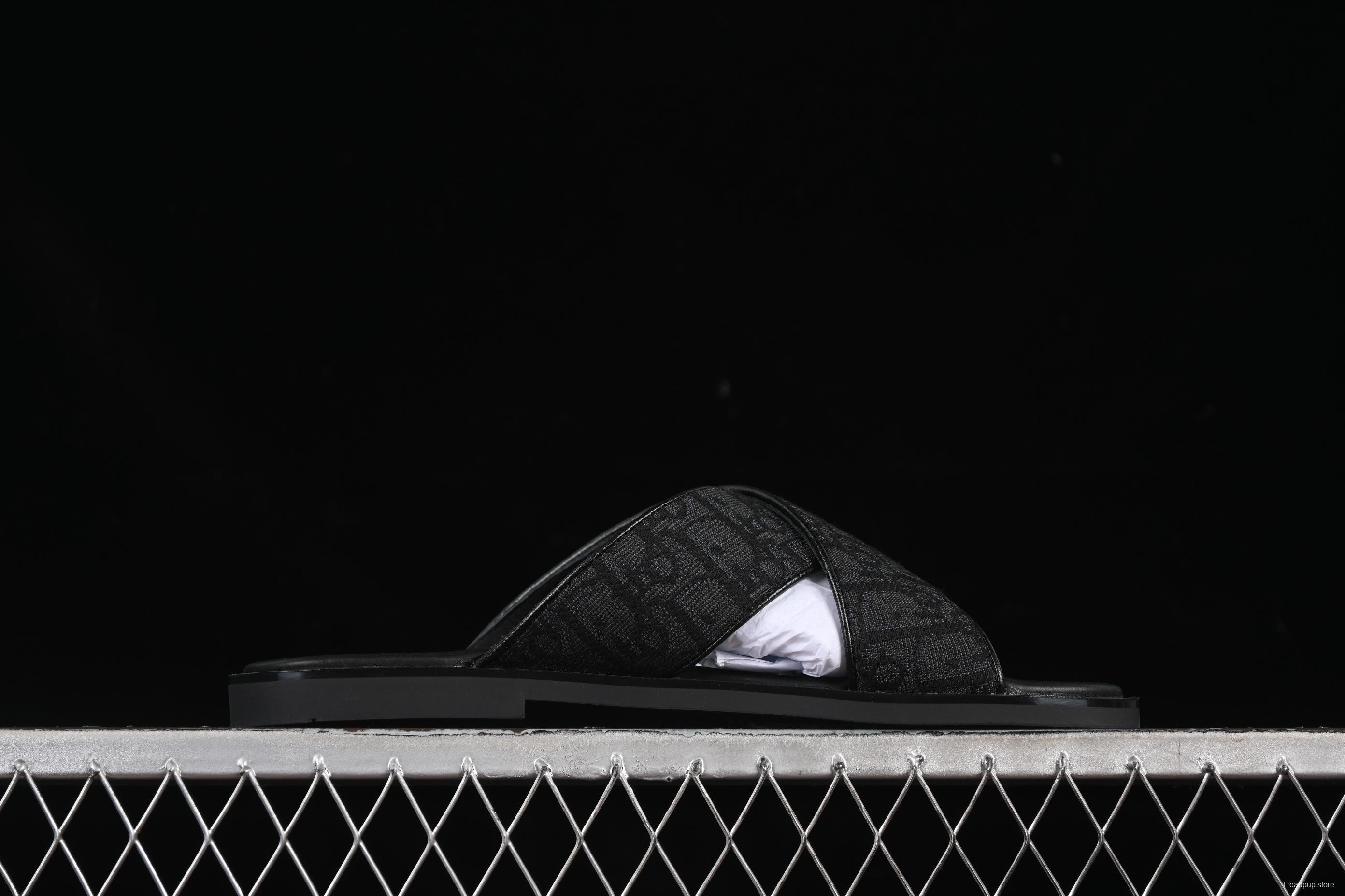 Dior Alias Oblique Summer Men's Lace-Up Casual Sandals with Cross-Strap Design - 3SA126ZSA