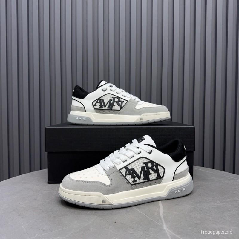 2025 Unisex Amiri White Black Suede Leather Sneakers MJ00360