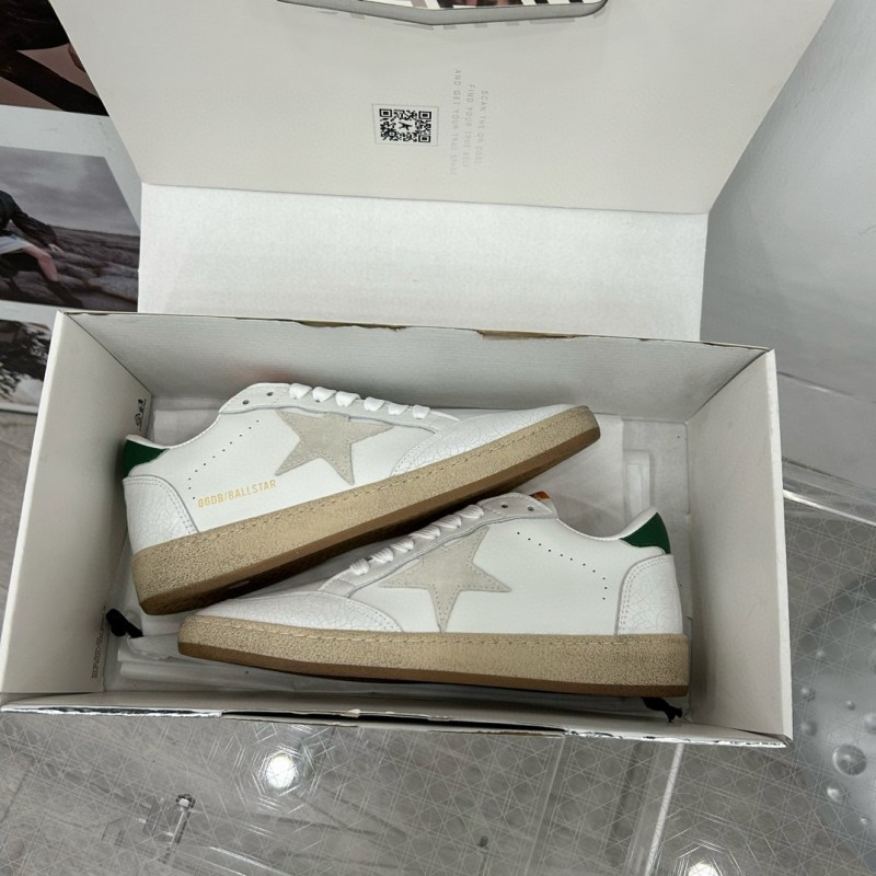 2024 Unisex GGDB White Grey Green Leather Sneakers MJ00260
