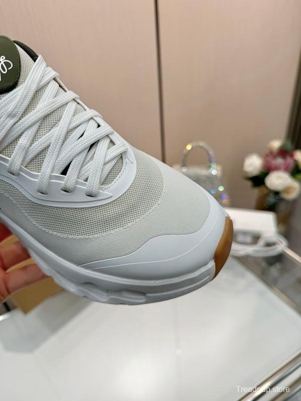 2025 Unisex Loewe White Mesh Sneakers Collaboration KFY00300