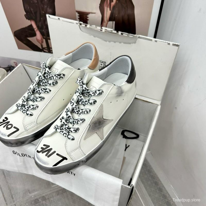2025 Unisex GGDB White Beige Grey Leather Sneakers SUPER STAR