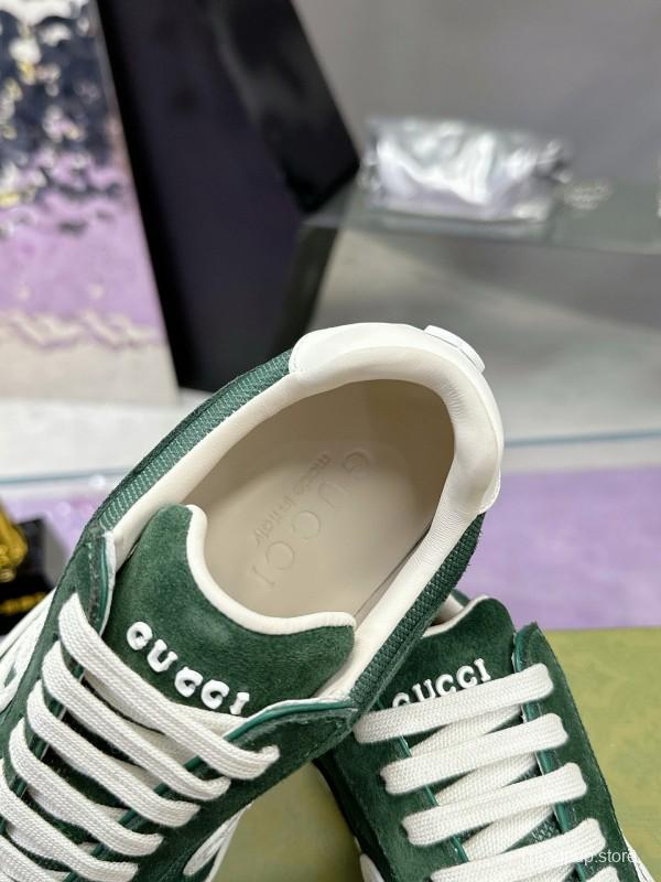 2024 Unisex Gucci Green Imported Suede Leather Sneakers MJ00310