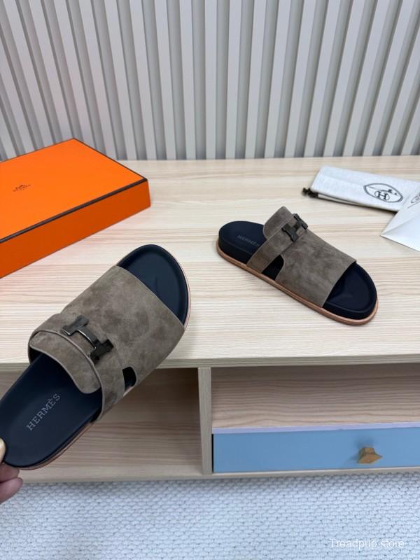 2025 Slippers Hermès Brown Suede Slippers