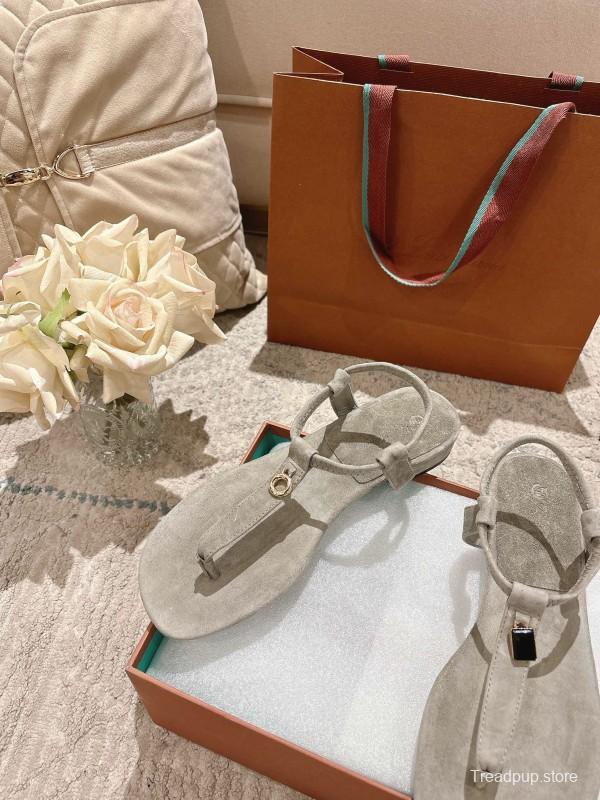 2025 Women LP Beige Suede Sandals LY00250
