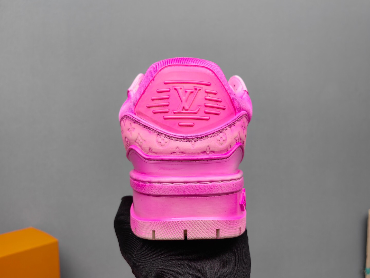 2025 Women Louis Vuitton Pink Leather Sneakers