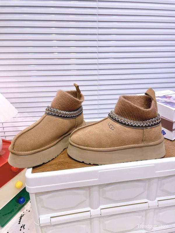 2024 Women UGG camel suede wool ankle boots MJ00230