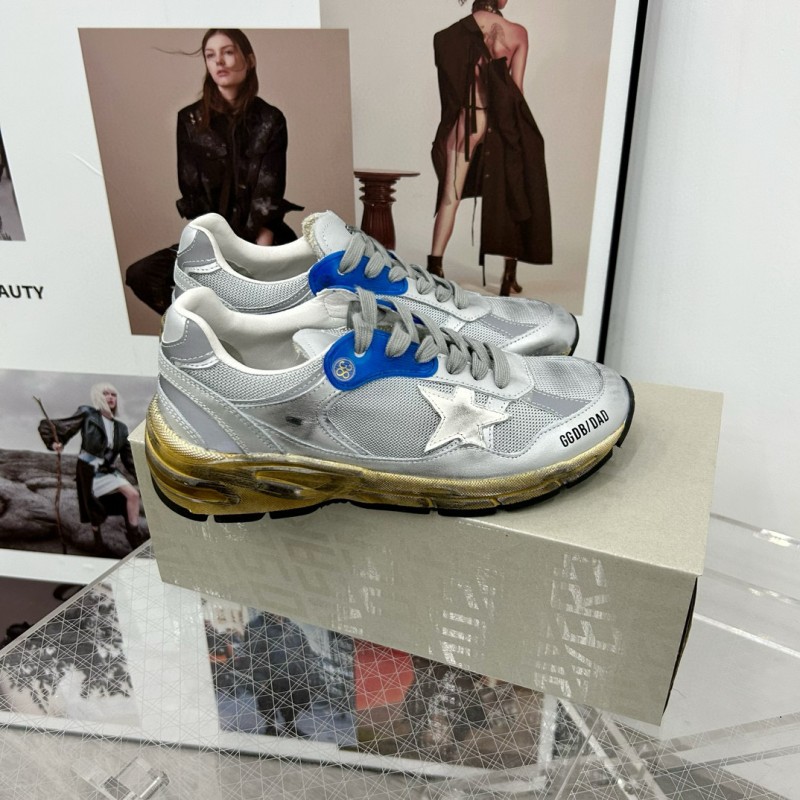 2024 Unisex GGDB Silver Blue White Mesh Sneaker
