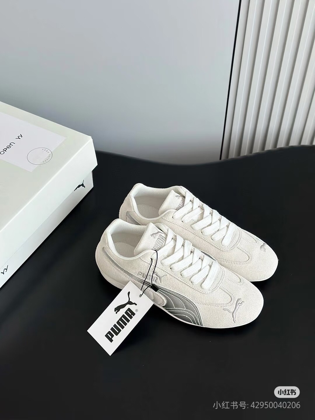 2025 Women Puma White Leather Sneakers KFY00260