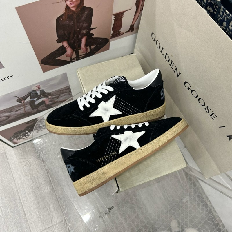 2024 Unisex GGDB Black White Suede Low Top Sneakers MJ00260