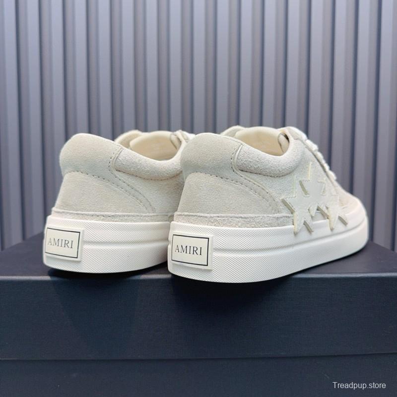 2024 Unisex Amiri White Leather Sneakers MJ00300