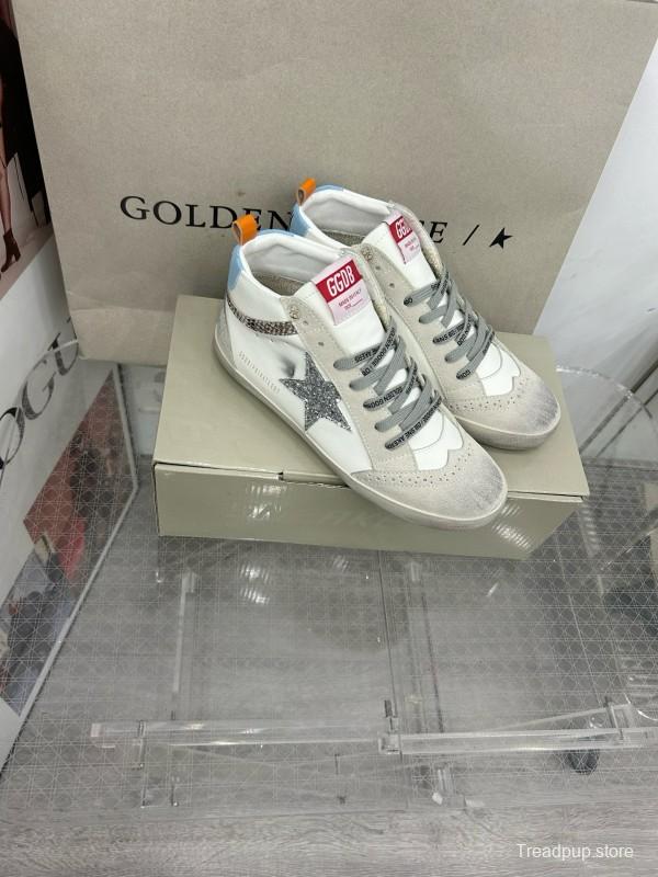 2024 Unisex GGDB White Grey Suede Leather High-Top Sneakers MJ00300