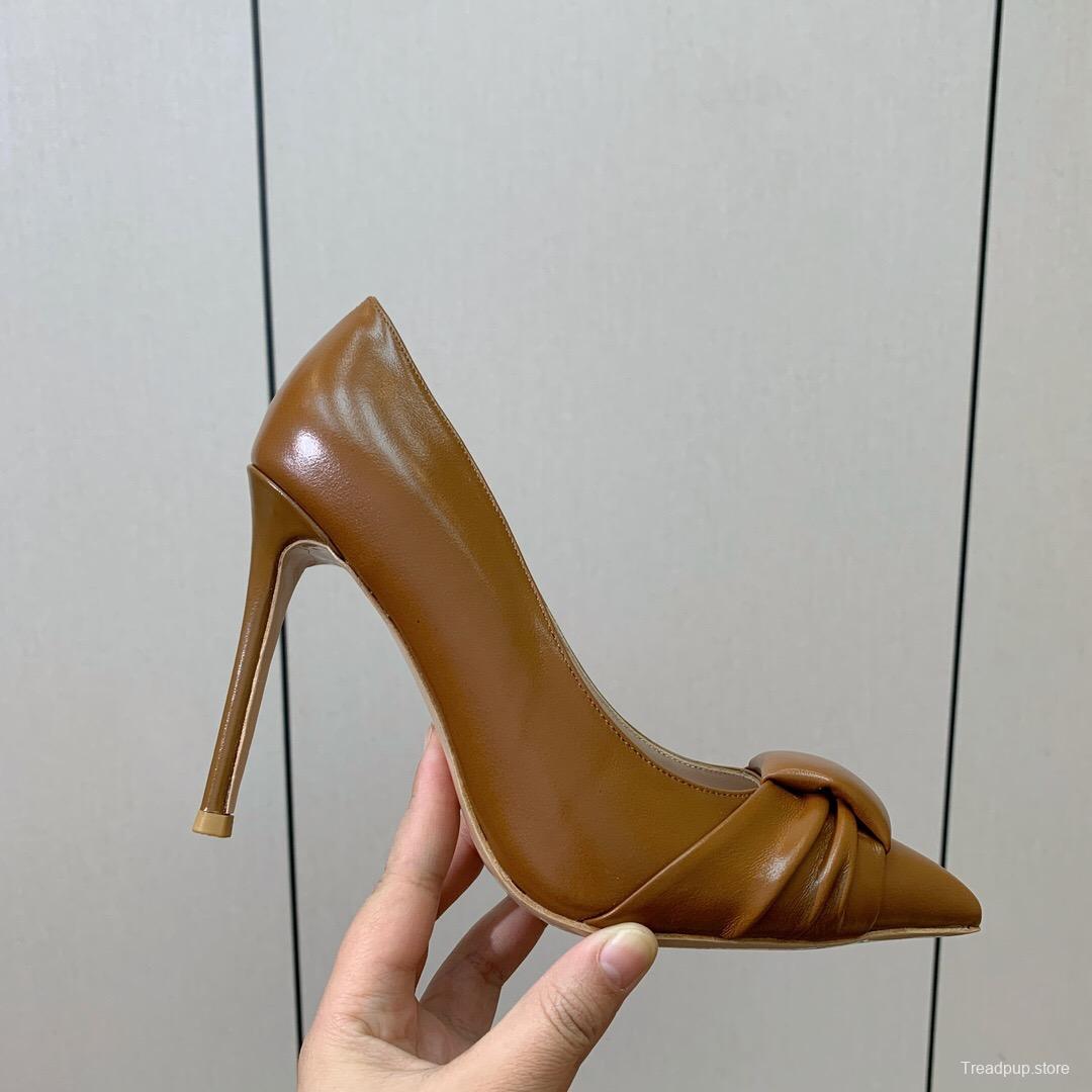 2025 Women Gianvito Rossi Brown Leather High Heels KFY00300