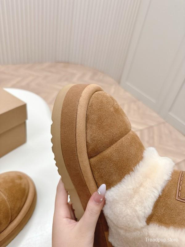 2024 Women UGG Chestnut Suede Sheepskin Snow Boots MJ00320