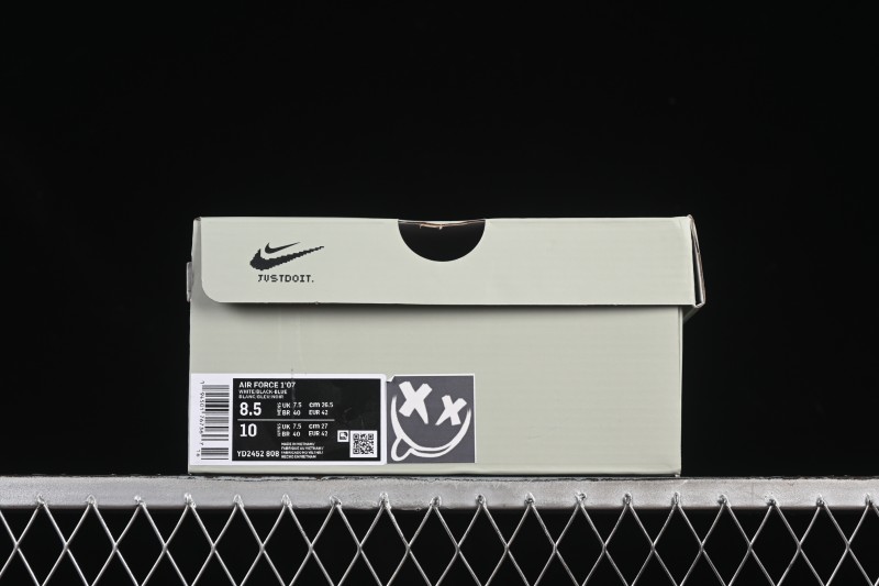 Nike Air Force 1'07 Low Grey Faced Prince Casual Sneakers - YD2452-808
