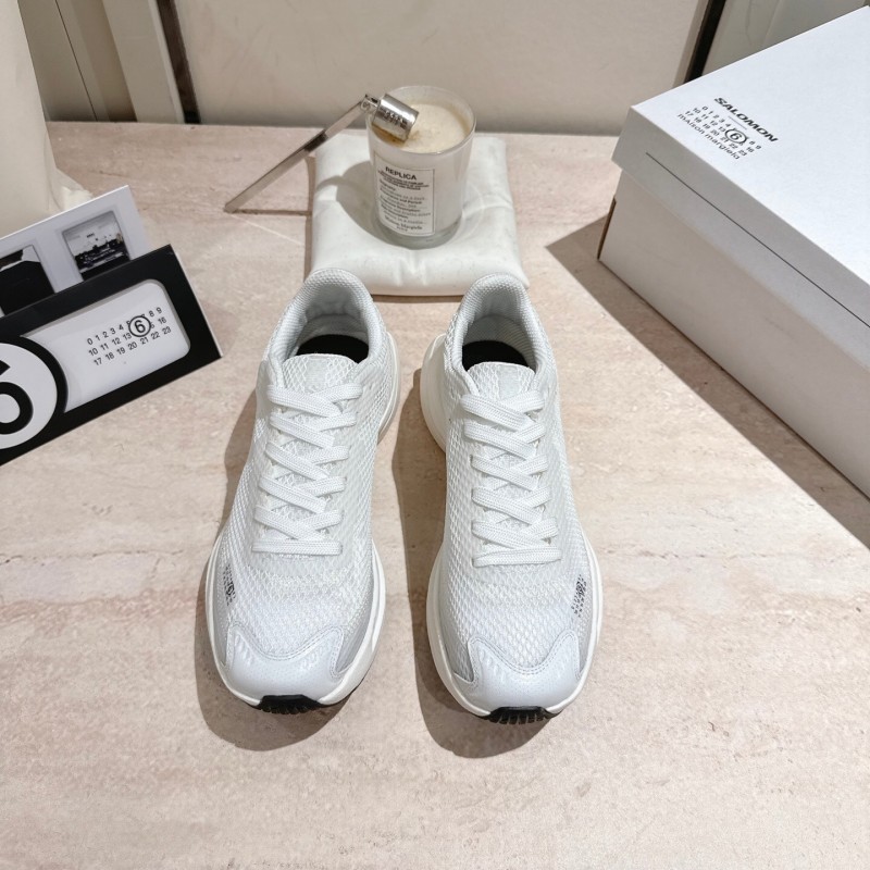 2025 Unisex MM6 Maison Margiela White Polyester Polyurethane Rubber Road Running Shoes Collaboration KFY00330