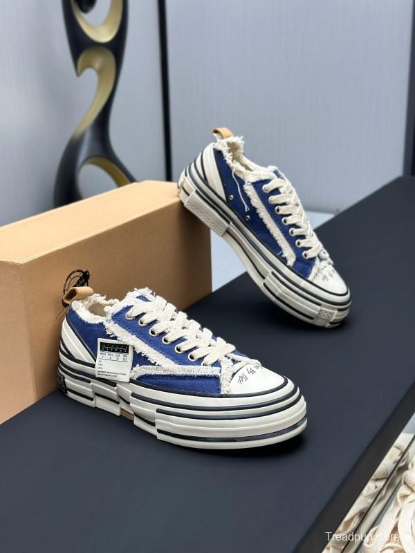 2025 Unisex XVESSEL Navy White Canvas Plimsolls Vulcanized AS00240