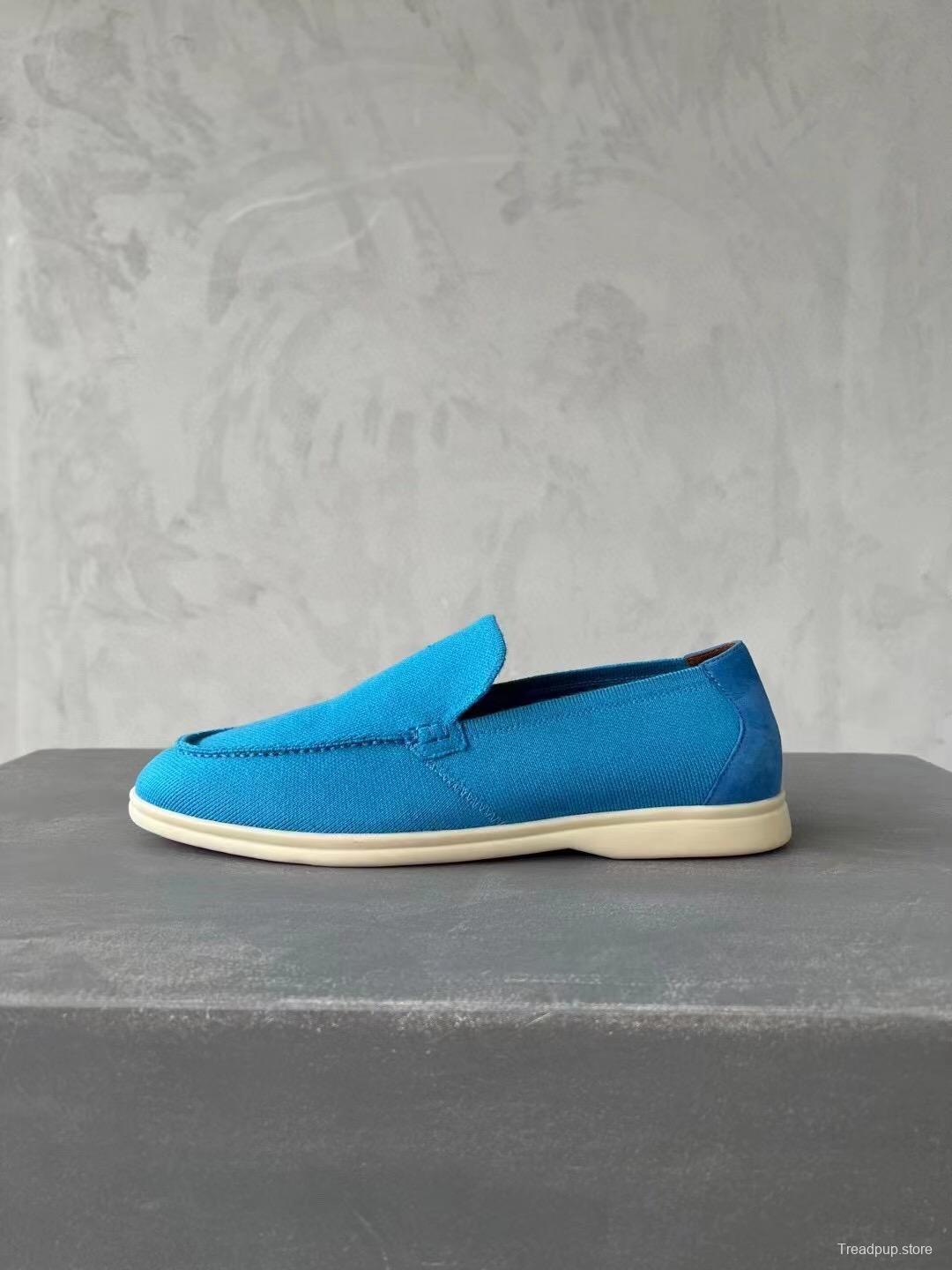 2025 Unisex Le Parmentier Blue Wool Blend Loafers AS00280