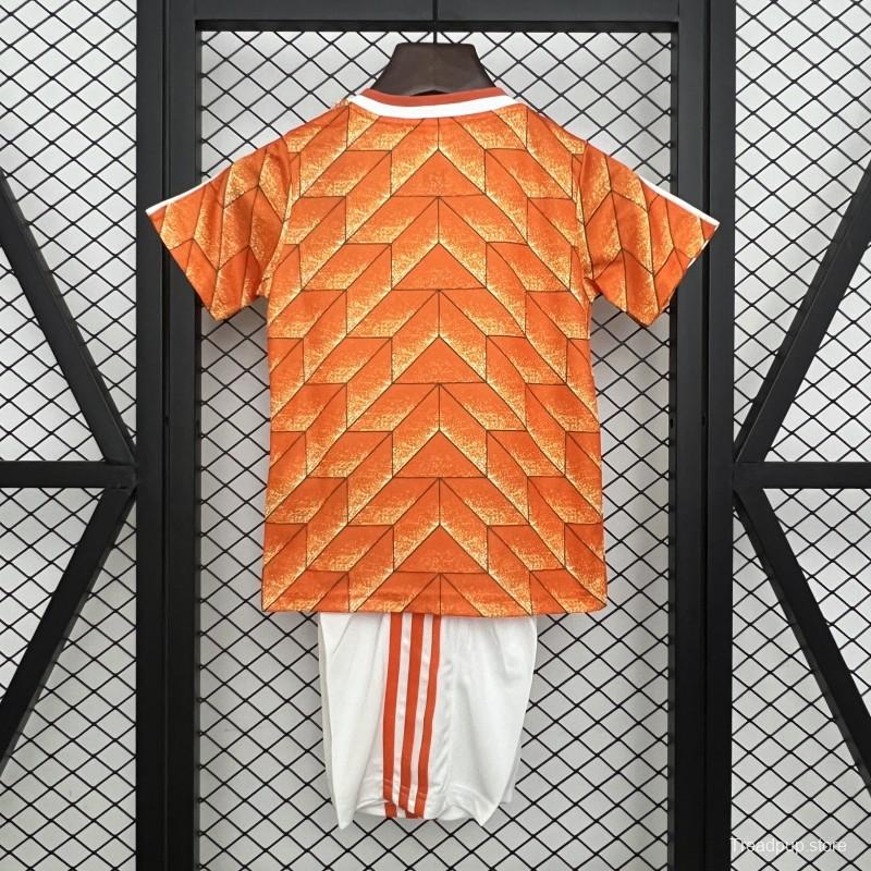 Retro 1988 Kids Netherlands Home Size 16-28 Jersey