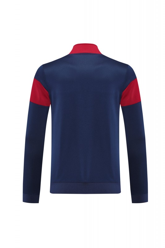 2025 Nike Red/Navy Full Hoodie Zipper Jacket +Long Pants
