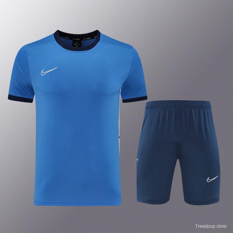 2025 Adidas Blue Short Sleeve Jersey+Shorts