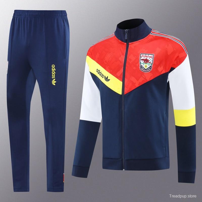 25/26 Arsenal Red/Navy Full Zipper Jacket +Long Pants