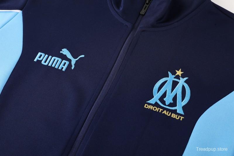 25/26 Olympique Marseille Blue/Navy Full Zipper Jacket +Long Pants
