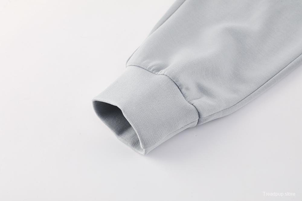 25/26 Barcelona Grey Full Zipper Hoodie Jacket +Long Pants