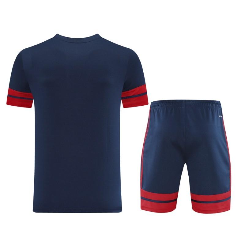 2025 Adidas Black/Red Short Sleeve Jersey+Shorts