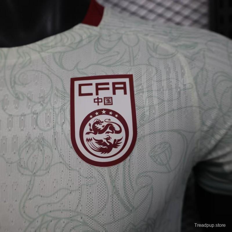Player Version 2025 China Away WHITE  Jersey