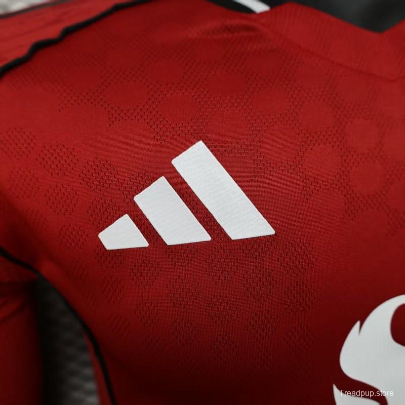 Player Version 25/26 Manchester United Long Sleeve Home Jersey
