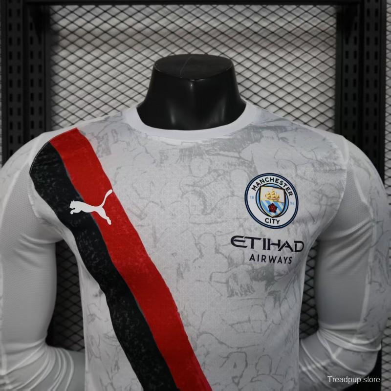 Player Version 25/26 Manchester City Away Long Sleeve Jersey