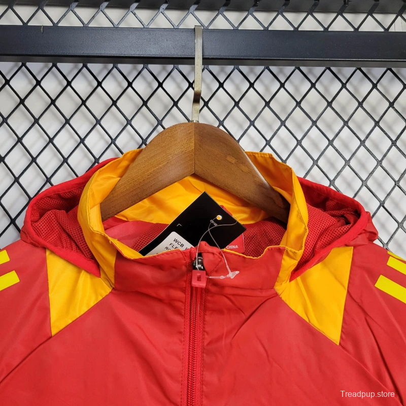 2025 Spain Jacket Red Windbreaker
