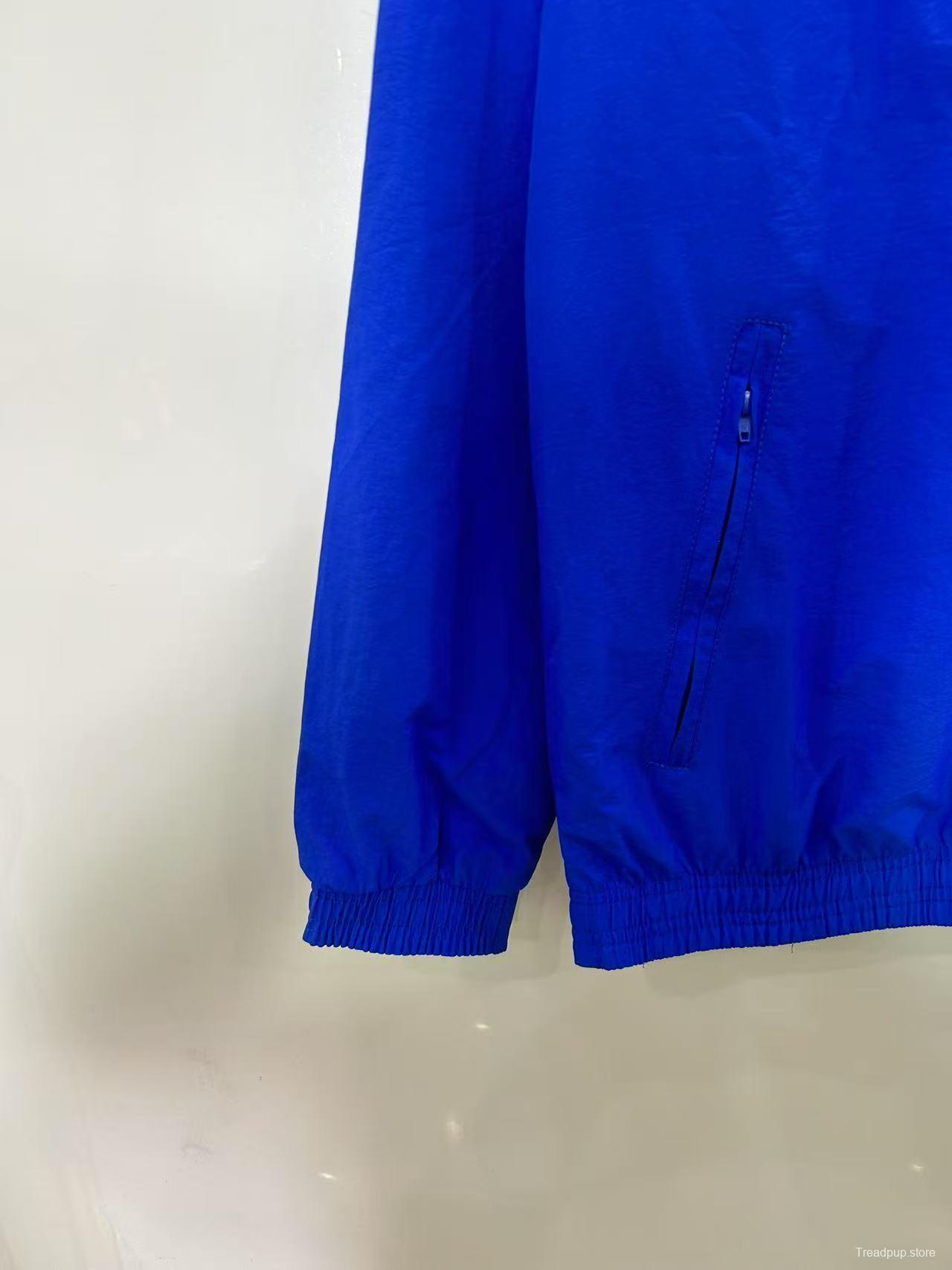 25/26 Club America Navy Blue with Aztec-Inspired Geometric Pattern Windbreaker