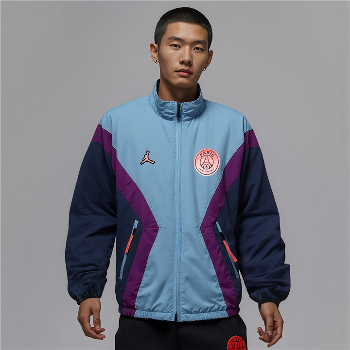 25/26 PSG Retro Color Block Track Jacket Set - Blue/Black/Pink Collection Windbreaker 3 Colors