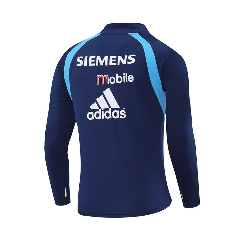 Retro 03/04 Real Madrid Royal Blue Half Zipper Jacket