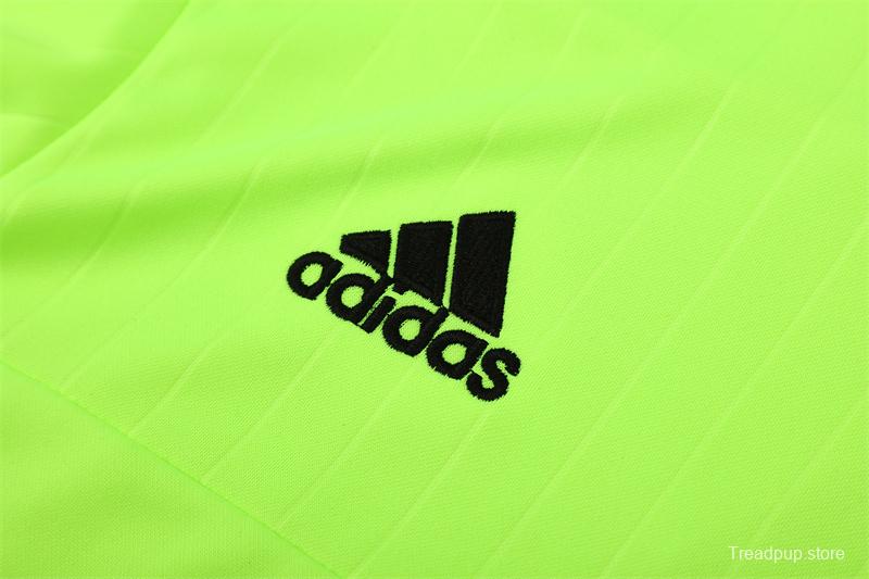 Retro 15/16 Real Madrid Fluorescent Green Half Zipper Jacket