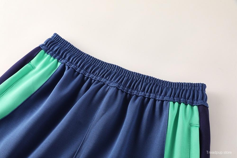 2025 NIKE Blue/Green/Black Full Zipper Jacket + Long Pants