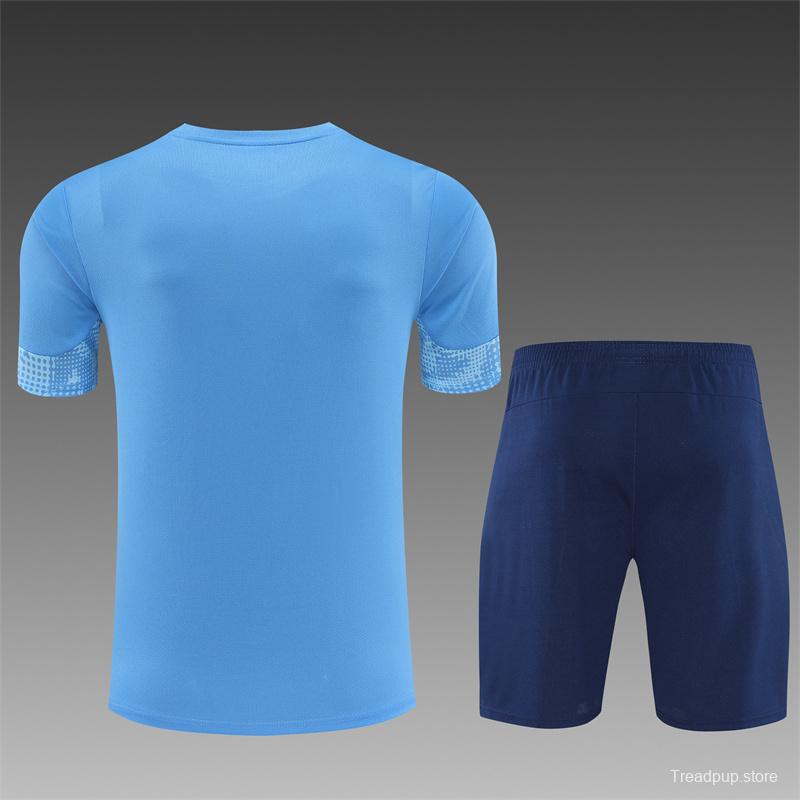 25/26 Manchester City Light Blue Camouflage with XS Short Sleeve+Soccer Shorts