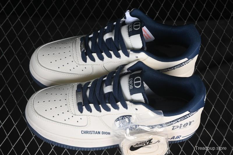 Nike Air Force 1 '07 Low Dior Collaboration Milan Embroidery Low-Top Casual Sneakers - XD2588-608